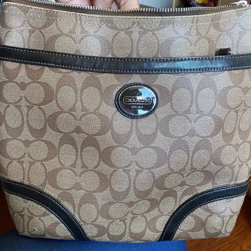 Coach Monogram Leather Crossbody